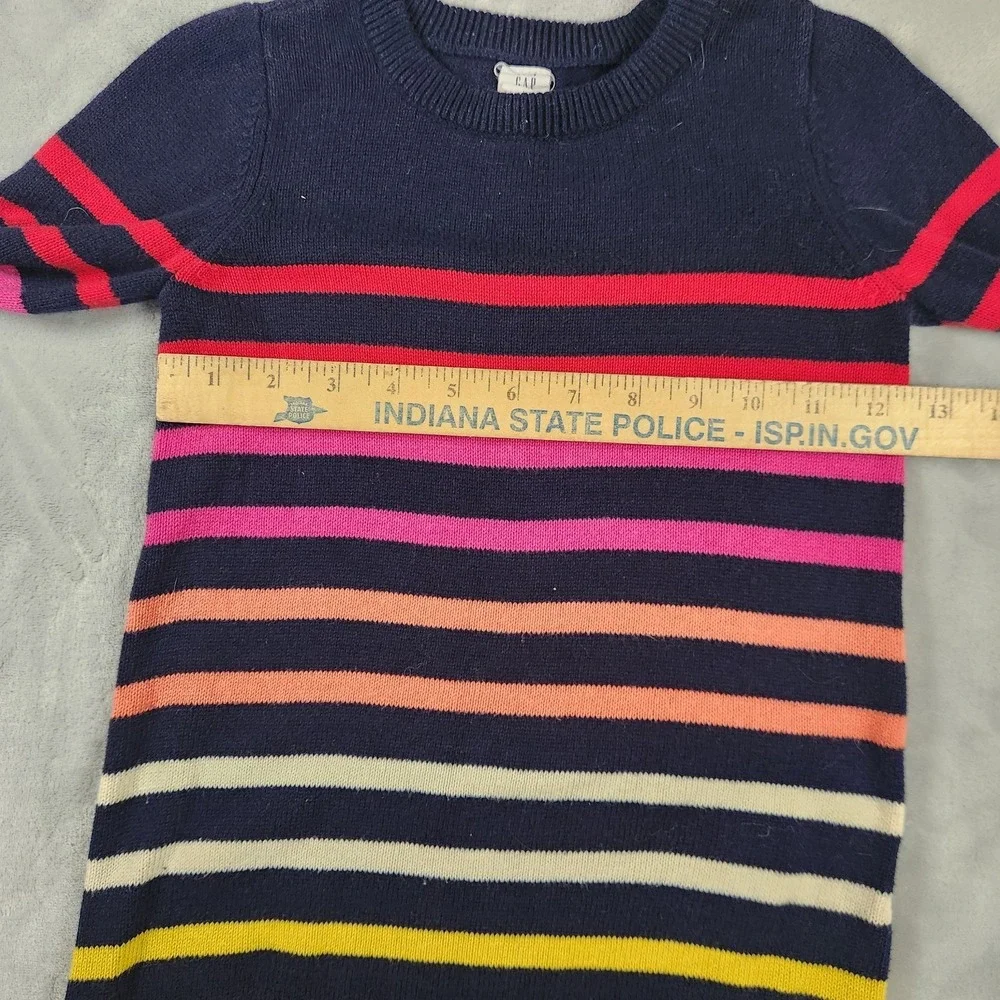 Baby Gap Y2K Multicolor Stripe Sweater Dress Toddler Girl Size 5T 2000s Knit